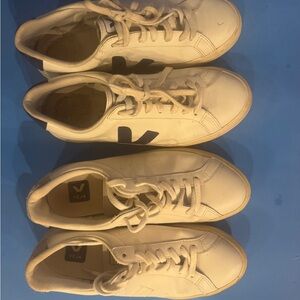Veja Sneakers 2 pairs, one with Navy  Accents & one white